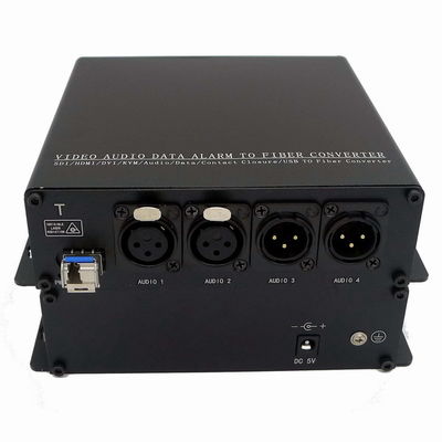 2-CH 2 conversor/transceptor/transmissor e receptor de transmissão de Pin Xlr To Fiber Converter da maneira 3