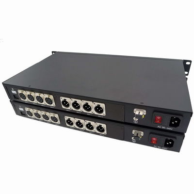 áudio 4Ch equilibrado bidirecional ao conversor da fibra com conector de XLR