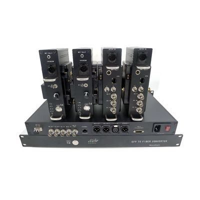 Relação da fibra do sistema EFP da câmera da fibra das camionetes de And OB do operador cinematográfico com 3GSDI o intercomunicador Tally Optical Multiplexer remoto
