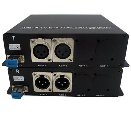 2ch equilibrou o áudio de XLR ao conversor da fibra com um único conector ótico de modo ST/LC/FC/SC