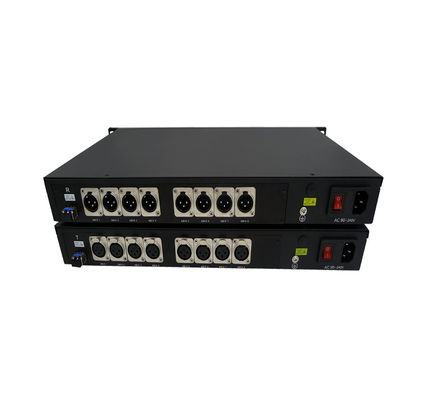 9/125u o único modo 8 canaliza 3 que o Pin XLR equilibrou o áudio sobre o conversor da fibra