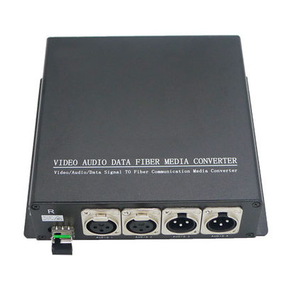 2 o Pin XLR da maneira 3 equilibrou o áudio análogo sobre o transceptor do prolongamento da fibra