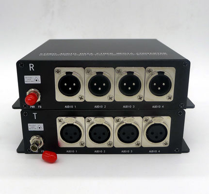 2 o Pin XLR da maneira 3 equilibrou o áudio análogo sobre o transceptor do prolongamento da fibra
