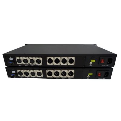 Áudio direcional do Bi de XLR à maneira do Ch 2 do conversor 4 da fibra