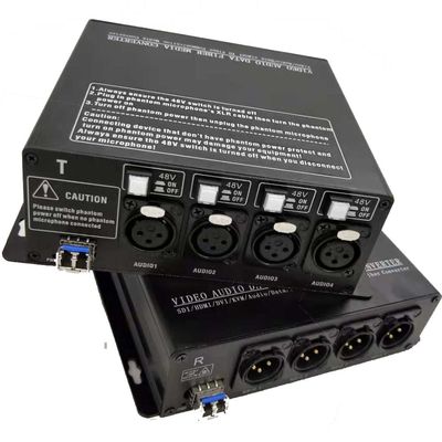XLR de Digitas ao conversor da fibra ótica com 48V Switchable Phantom Power Supply