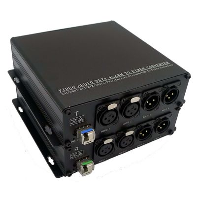 XLR equilibram o áudio bidirecional sobre a fibra