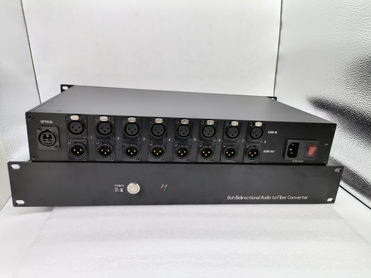 Áudio bidirecional de 8 canais ao conector duplo do LC do conversor da fibra