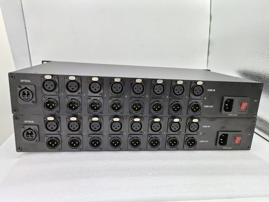 Áudio bidirecional de 8 canais ao conector duplo do LC do conversor da fibra