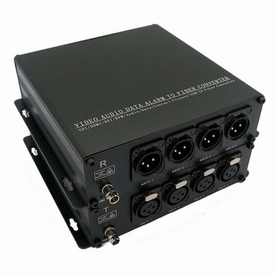 4Ch equilibrou o áudio ao conversor da fibra com o módulo de SFP do conector de XLR