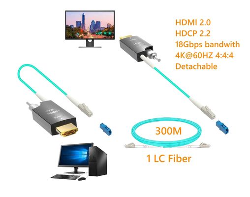 HDMI ao prolongamento de fibra ótica 300meter
